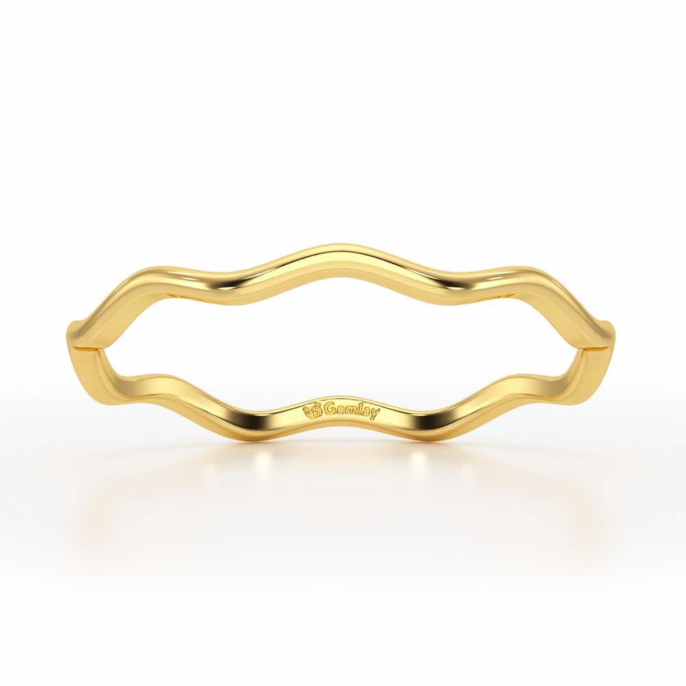 Helix Sheen Silver Ring - Yellow Gold - Image 2