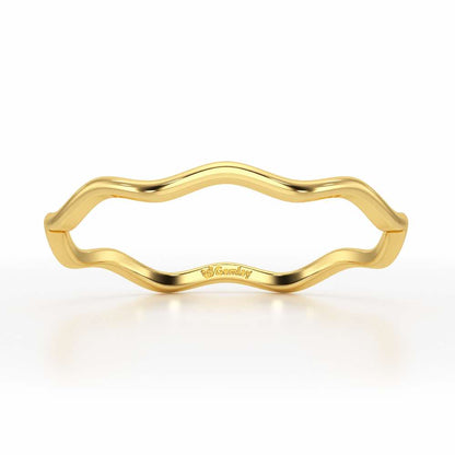 Helix Sheen Silver Ring - Yellow Gold - Image 2