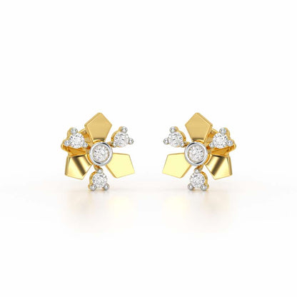 Epitome Silver Earrings - Yellow Gold - Image 2