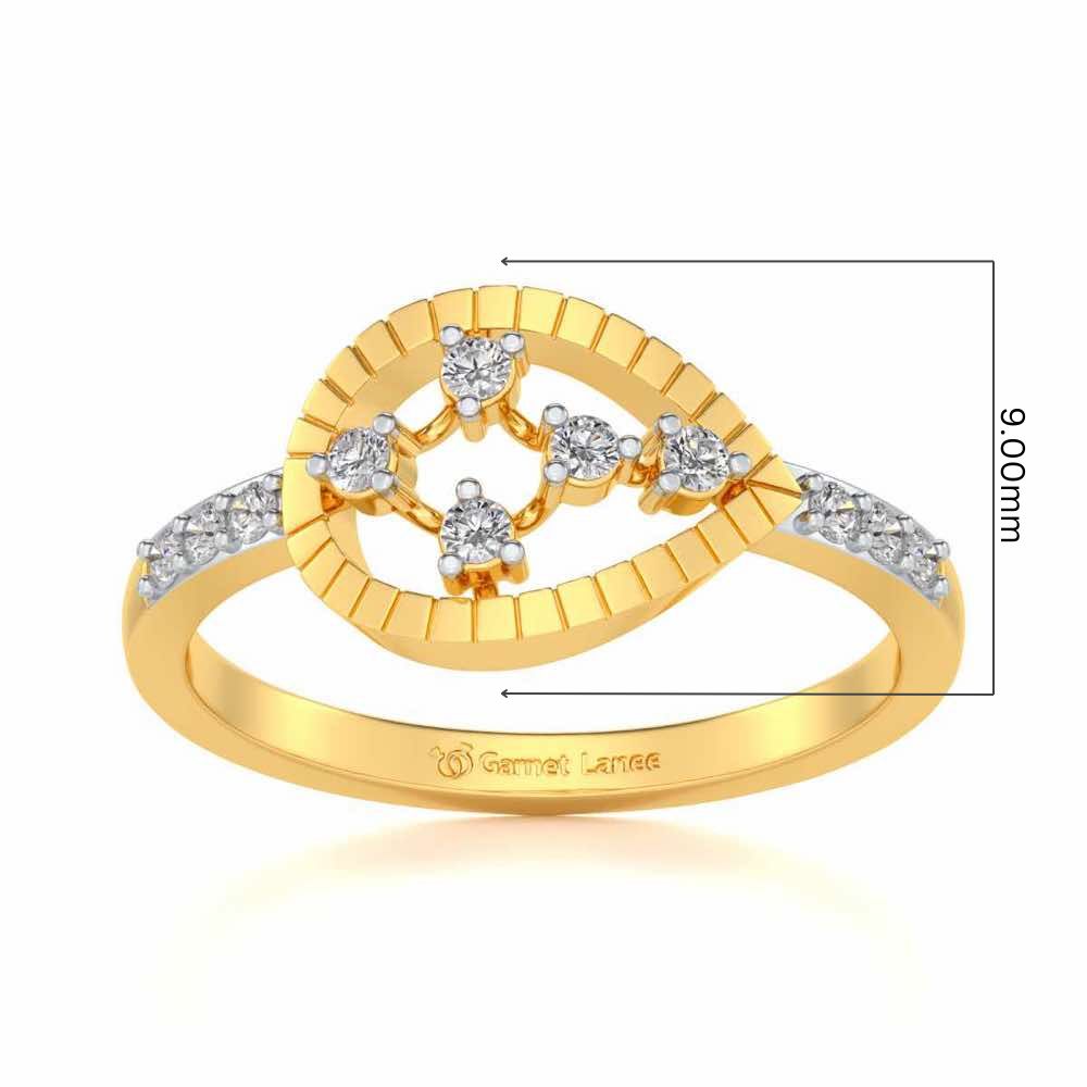 Spiked Up Silver Ring - Yellow Gold - Image 5