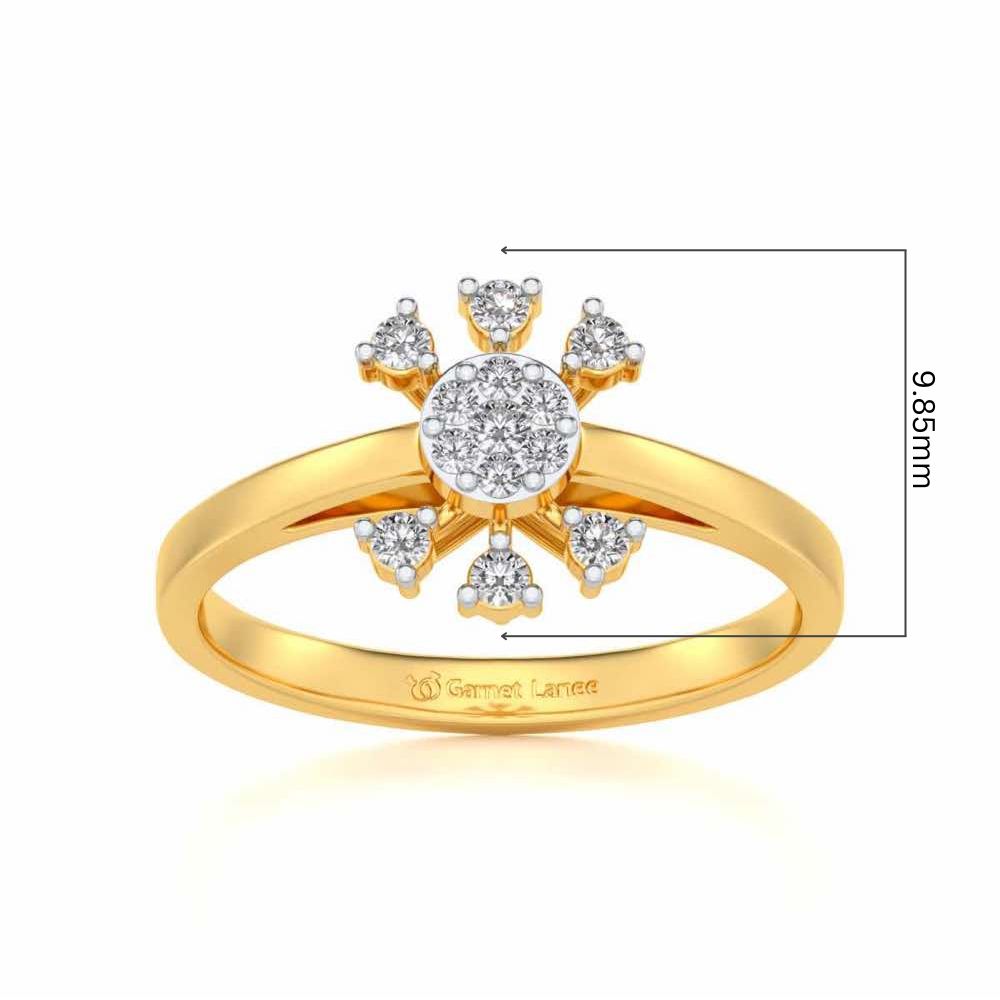 Ekta Silver Ring - Yellow Gold - Image 5