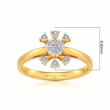 Ekta Silver Ring - Yellow Gold - Image 5