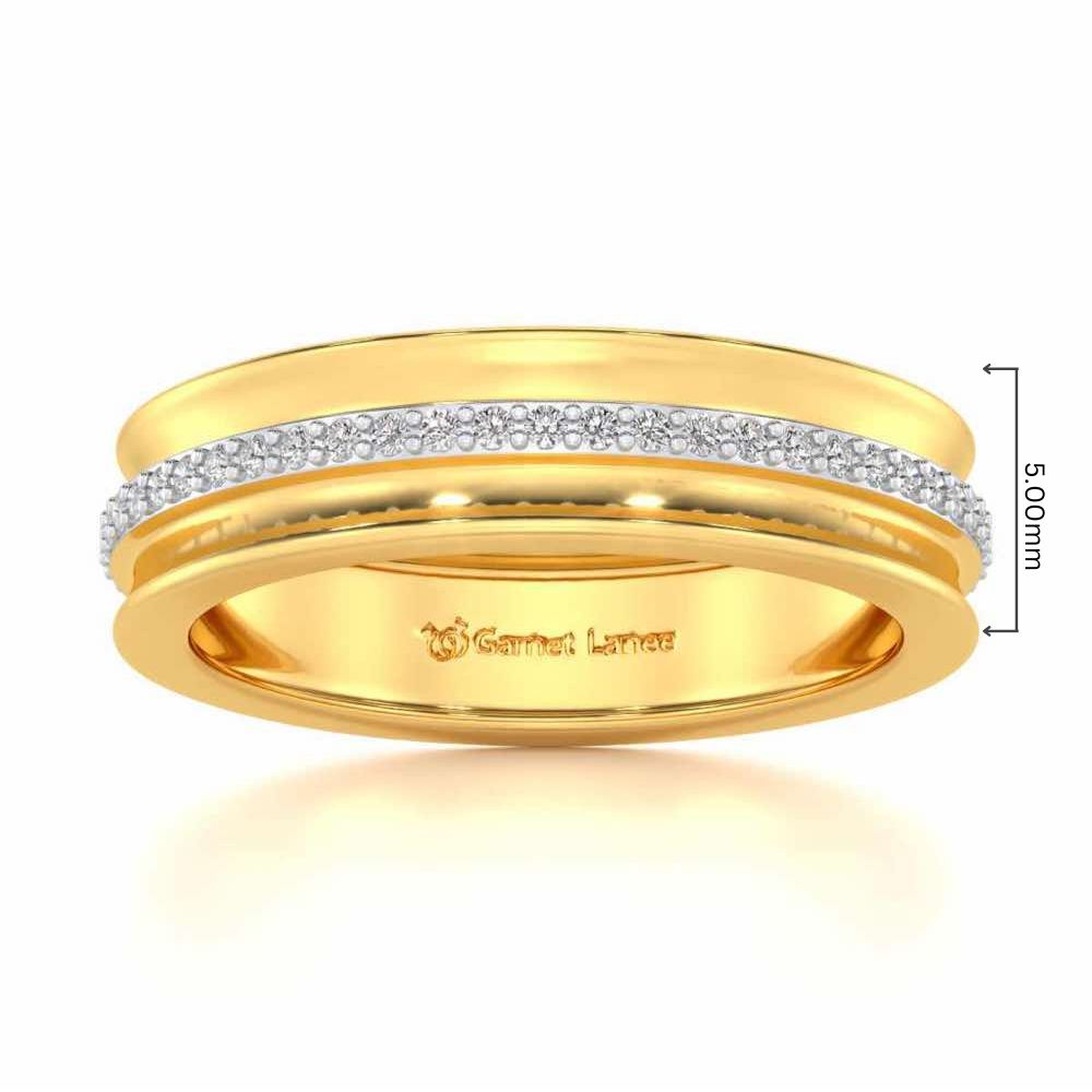 Regalia Silver Band Ring - Yellow Gold - Image 5