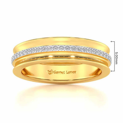 Regalia Silver Band Ring - Yellow Gold - Image 5