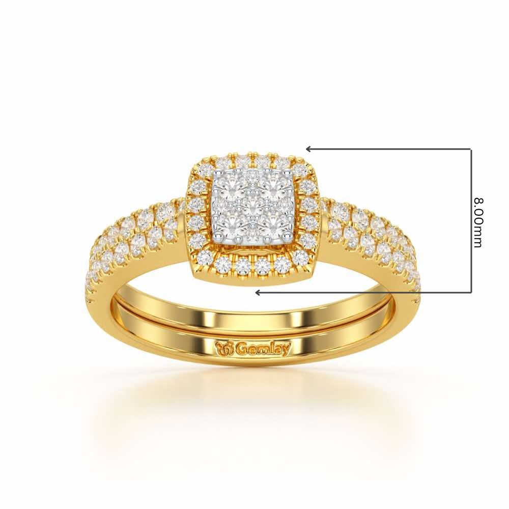 Bride Choice Silver Ring - Yellow Gold - Image 2