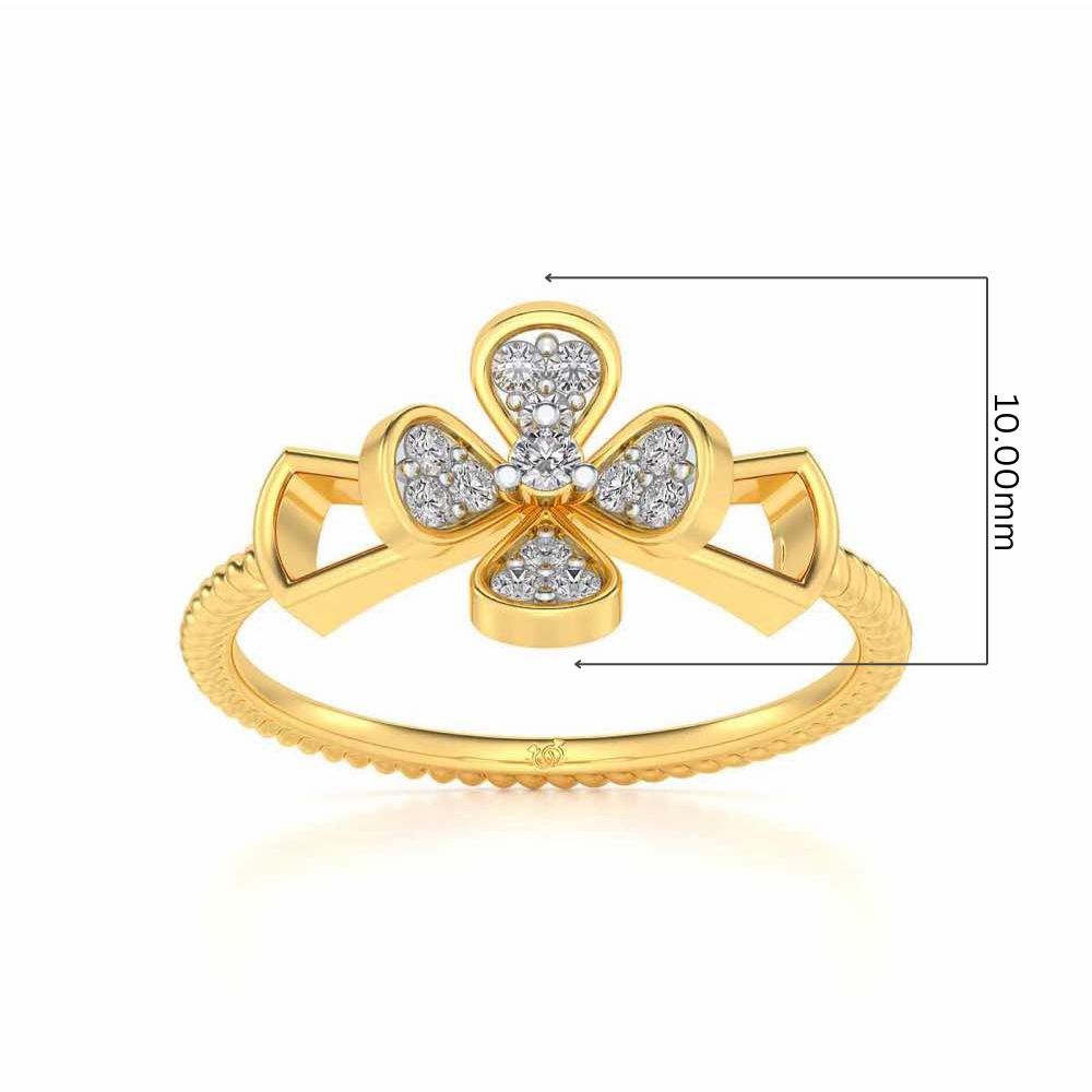 Charita Silver Ring - Yellow Gold - Image 5