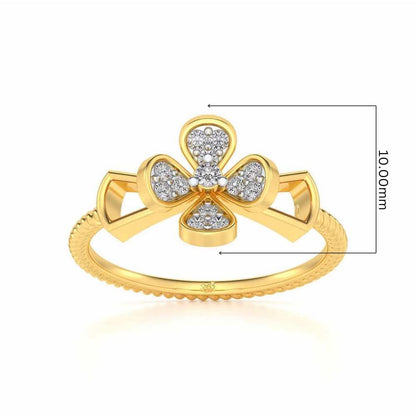 Charita Silver Ring - Yellow Gold - Image 5