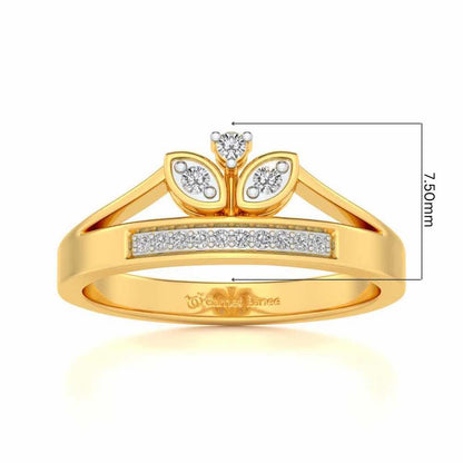 Gauri Silver Ring - Yellow Gold - Image 5