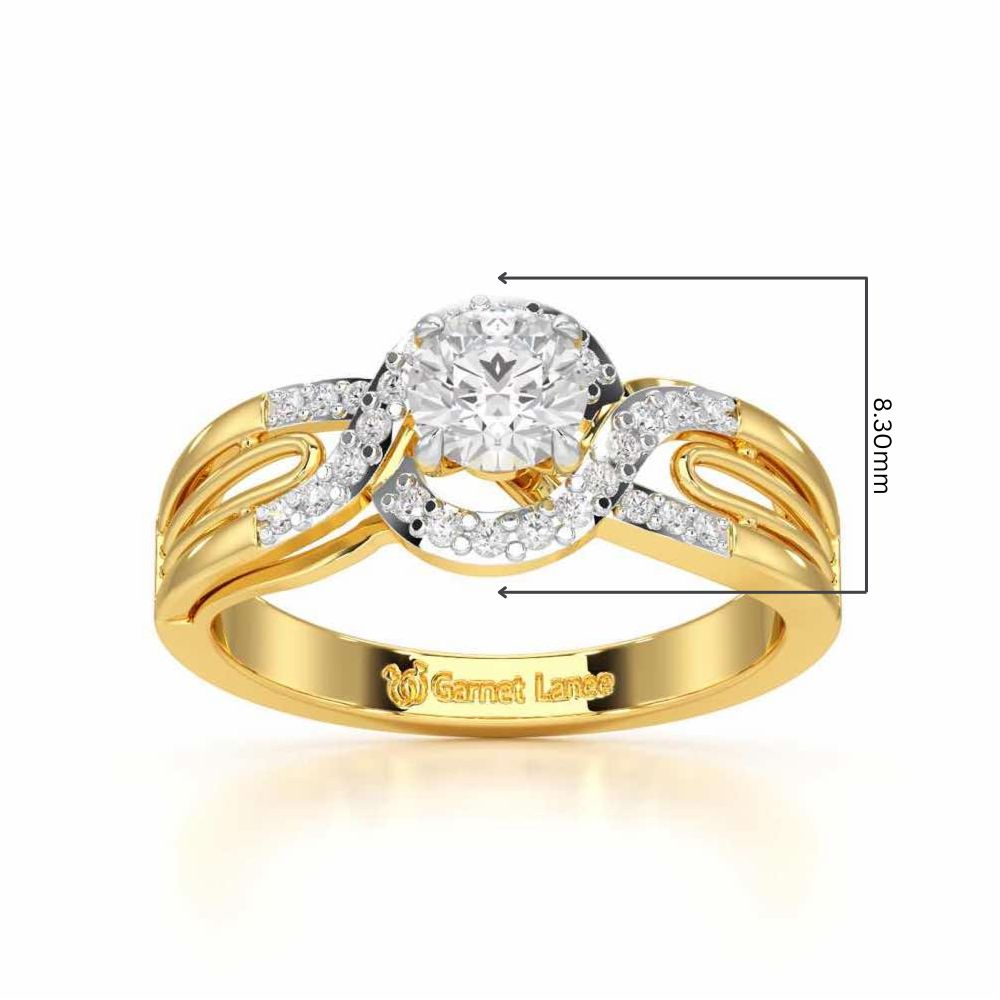 Glistening Glow Solitaire Ring - Yellow Gold - Image 5