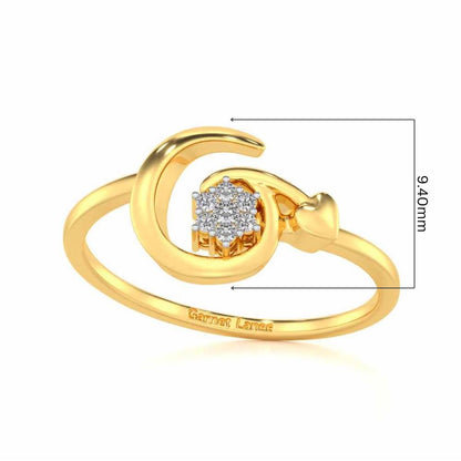 Flora G Silver Ring - Yellow Gold - Image 5