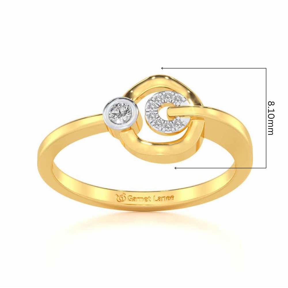 Gibbous Silver Ring - Yellow Gold - Image 5