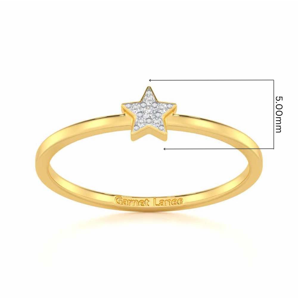 Opulent Star Silver Ring - Yellow Gold - Image 5