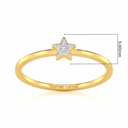 Opulent Star Silver Ring - Yellow Gold - Image 5