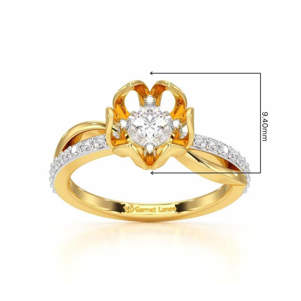 Imperial Sparkle Solitaire Ring - Yellow Gold - Image 5