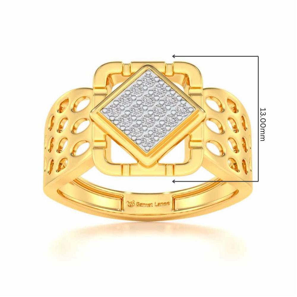 Taavish Silver Ring For Men - Yellow Gold - Image 5