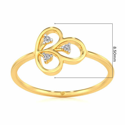 Luck Chord Silver Ring - Yellow Gold - Image 5