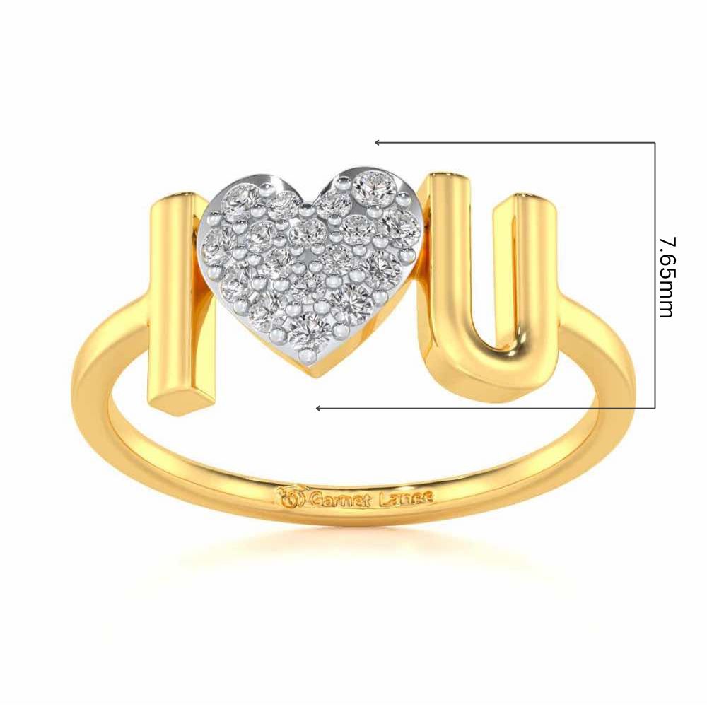 I-Feel-U Silver Ring - Yellow Gold - Image 5