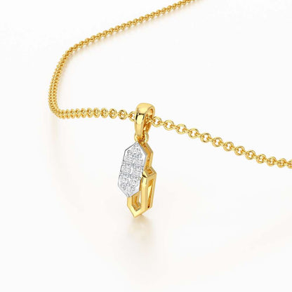 Moonbeam Glow Silver Pendant - Yellow Gold - Image 2