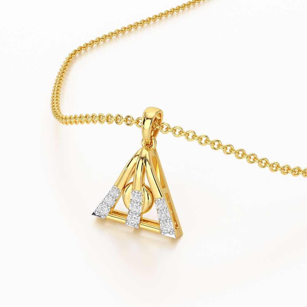 Pure Shine Silver Pendant - Yellow Gold - Image 2