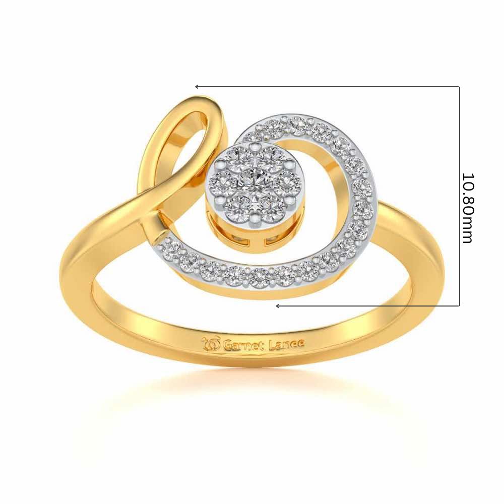 Whisper Silver Ring - Yellow Gold - Image 5