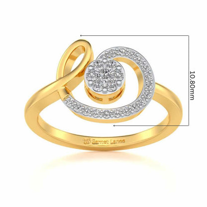 Whisper Silver Ring - Yellow Gold - Image 5