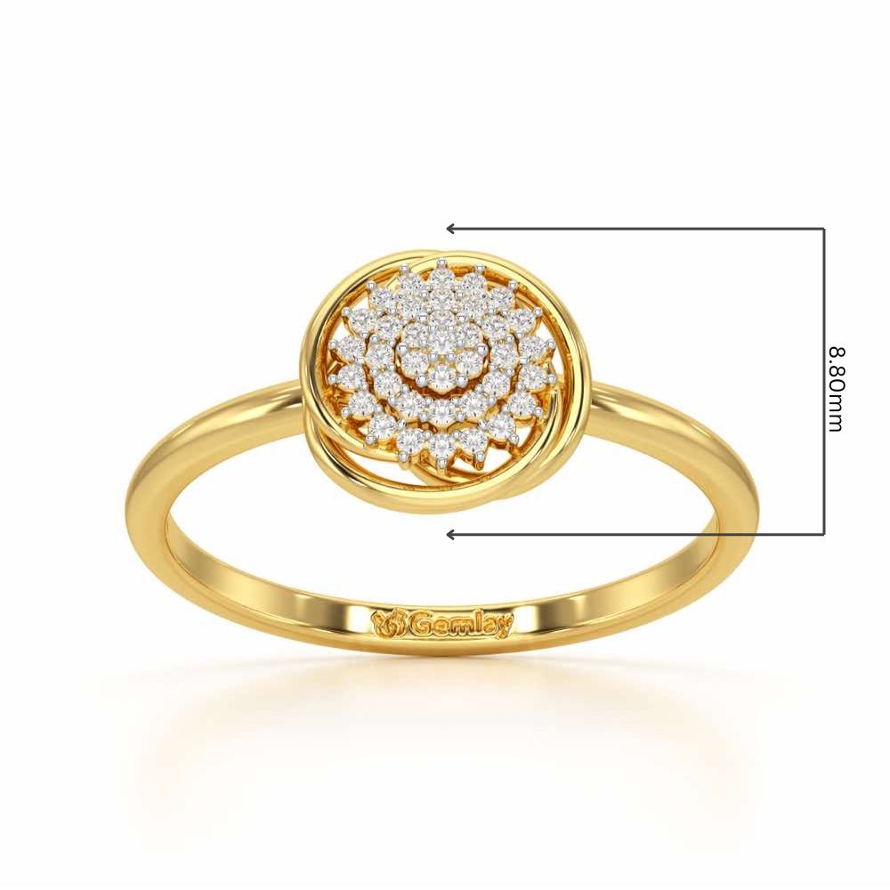 Aquila Silver Ring - Yellow Gold - Image 2
