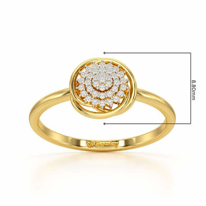 Aquila Silver Ring - Yellow Gold - Image 2