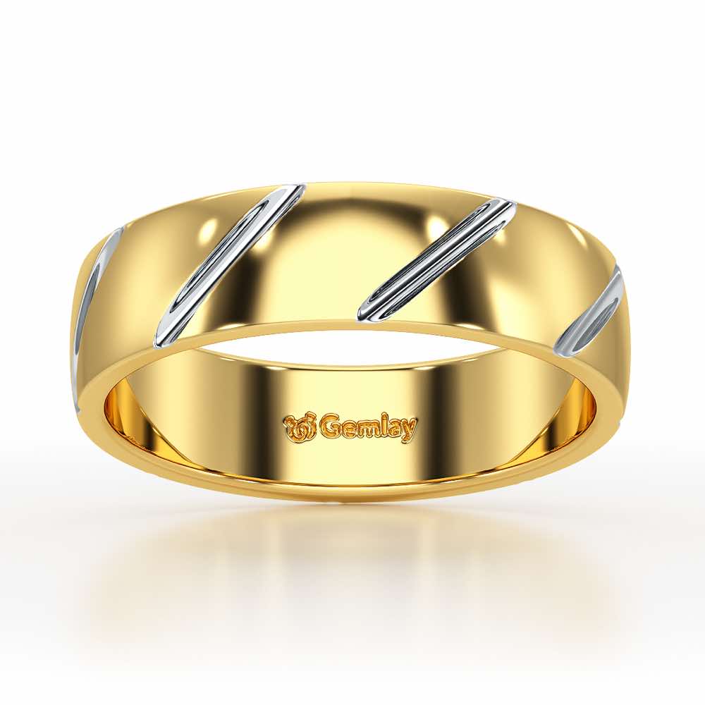 Onyx Silver Band For Men - Yellow Gold - Image 2