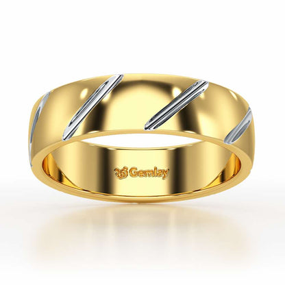 Onyx Silver Band For Men - Yellow Gold - Image 2