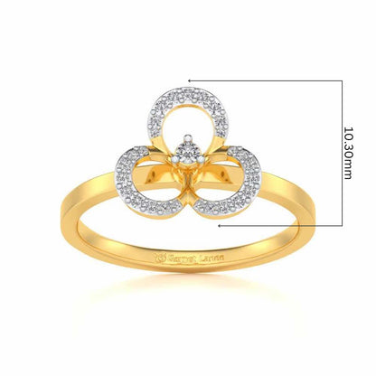 Gaurangi Silver Ring - Yellow Gold - Image 5