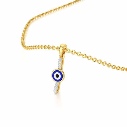 Warding Gaze Silver Pendant - Yellow Gold - Image 2