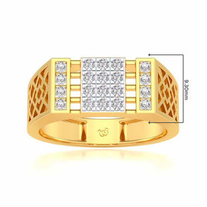 Supreme Silver Ring For Men - Yellow Gold - Image 5