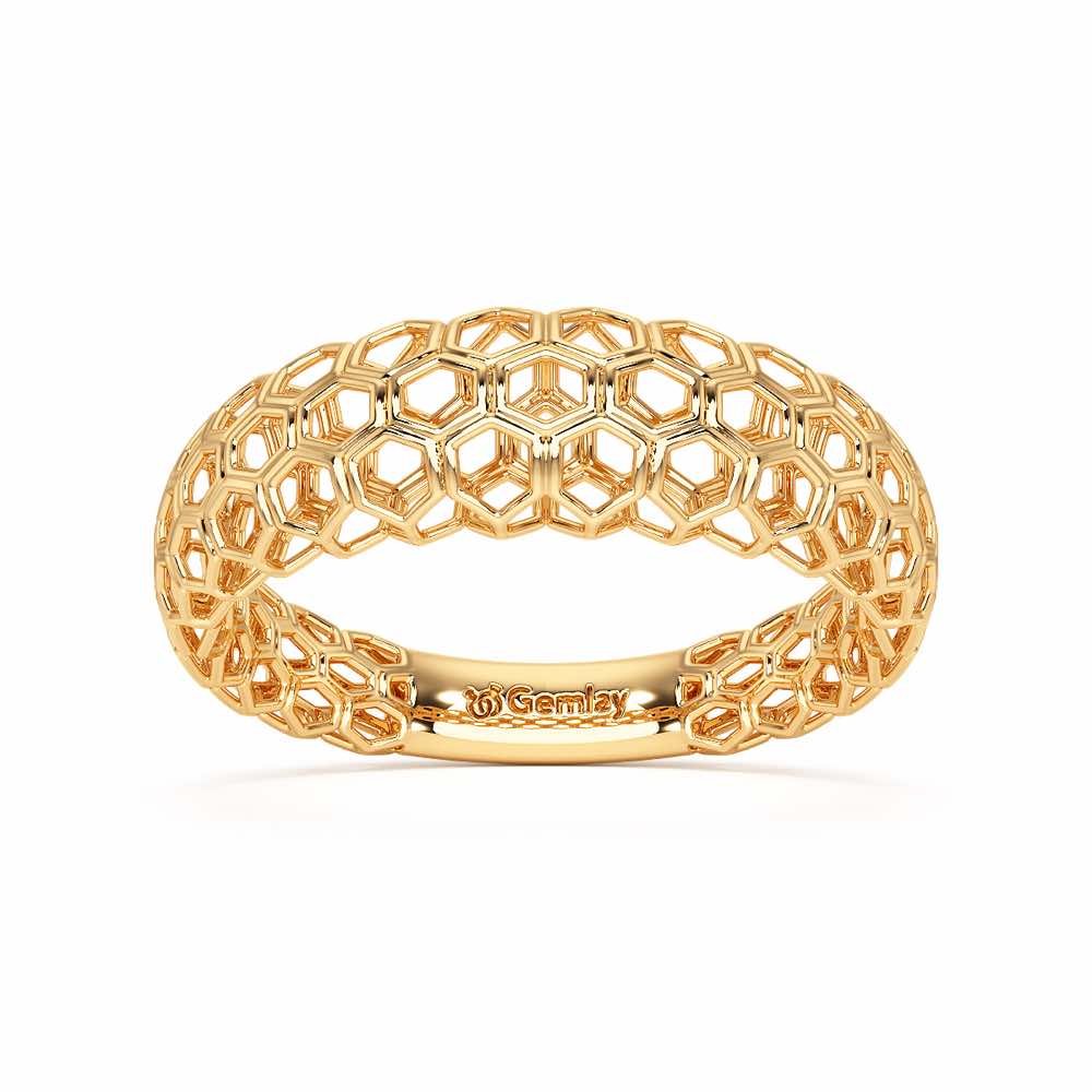 Mila Silver Ring - Yellow Gold - Image 2