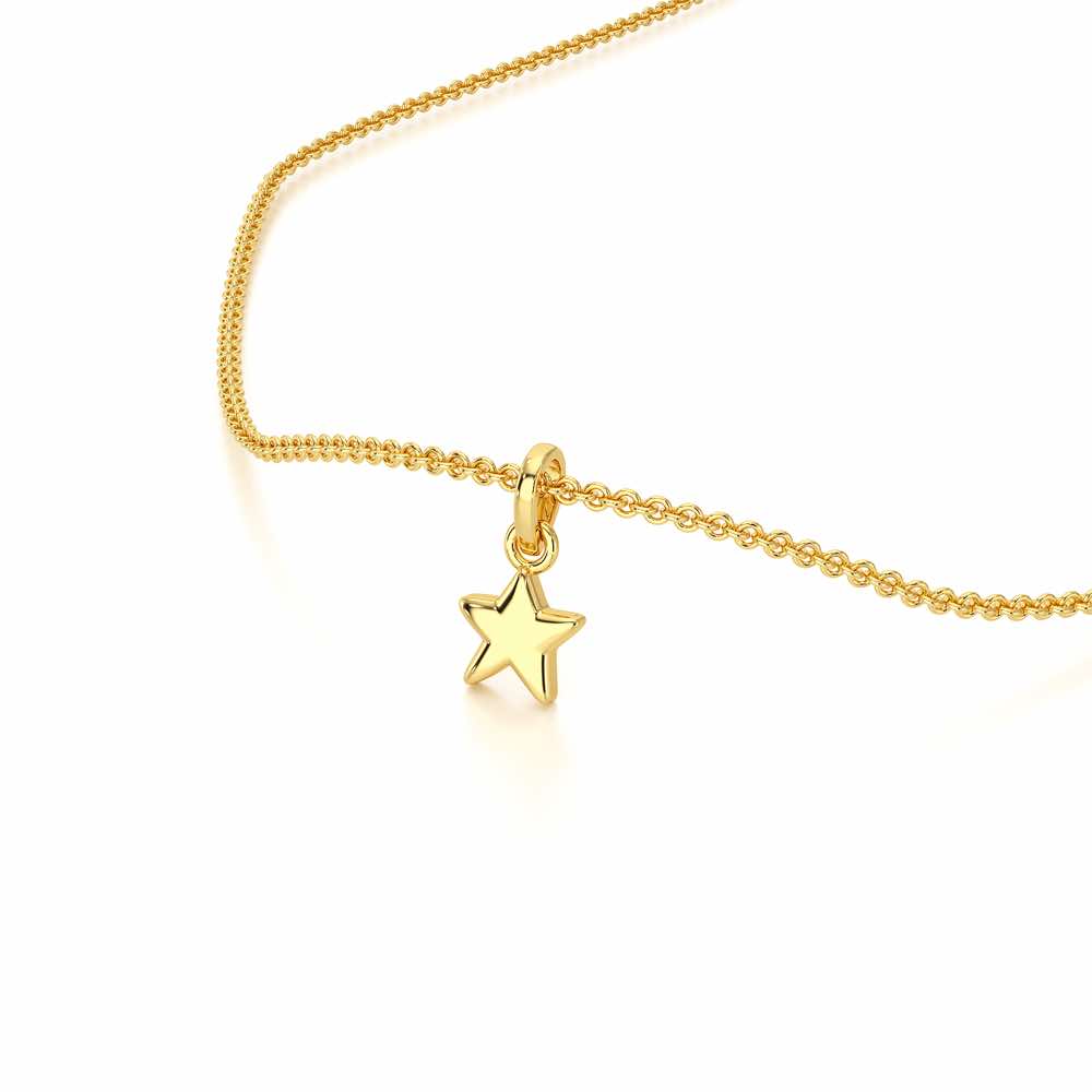 Mini Star Gold Pendant - Yellow Gold - Image 2
