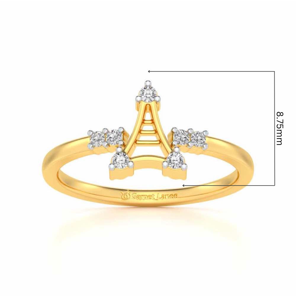 Towered Silver Ring - Yellow Gold - Image 5