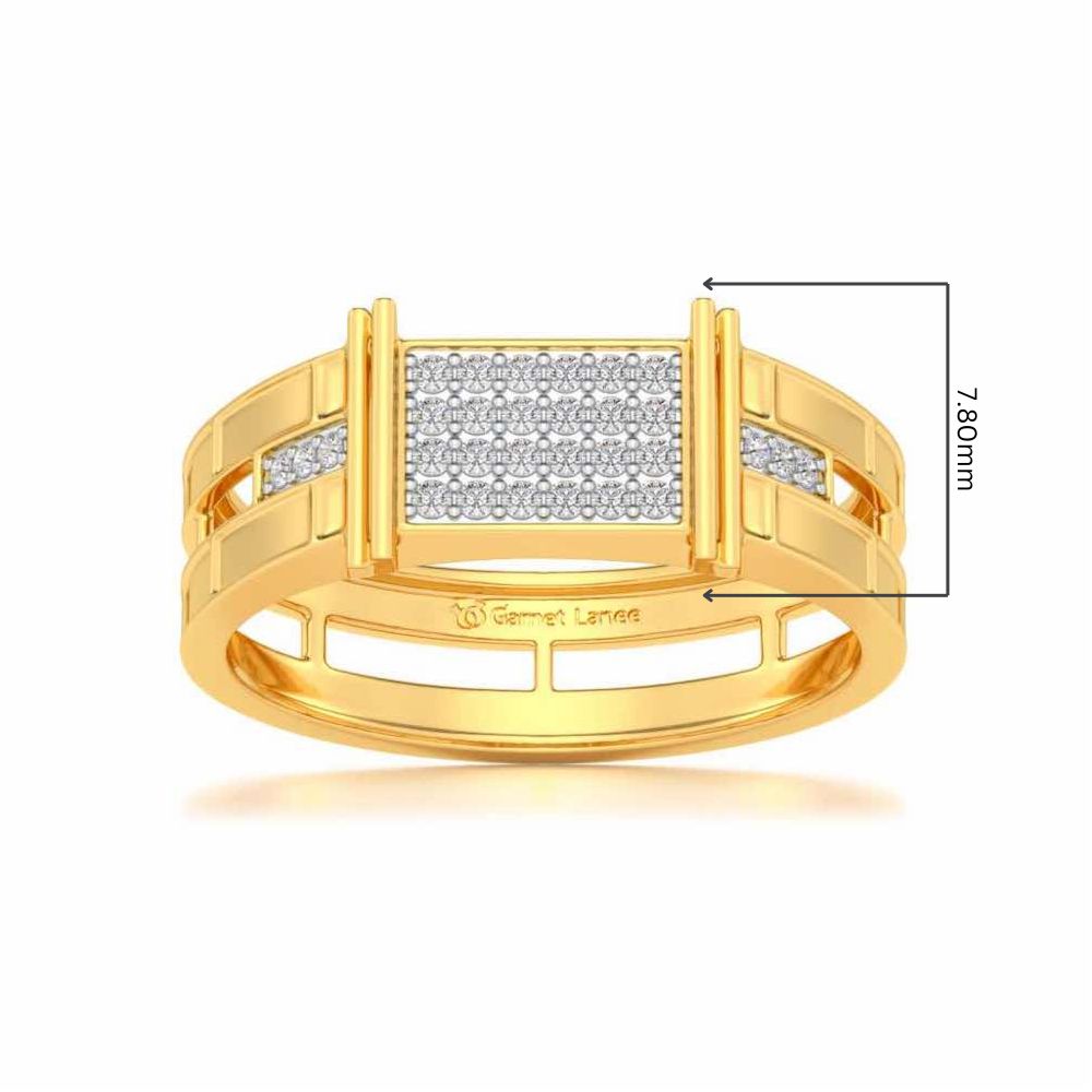 Double Divine Silver Ring For Men - Yellow Gold - Image 5