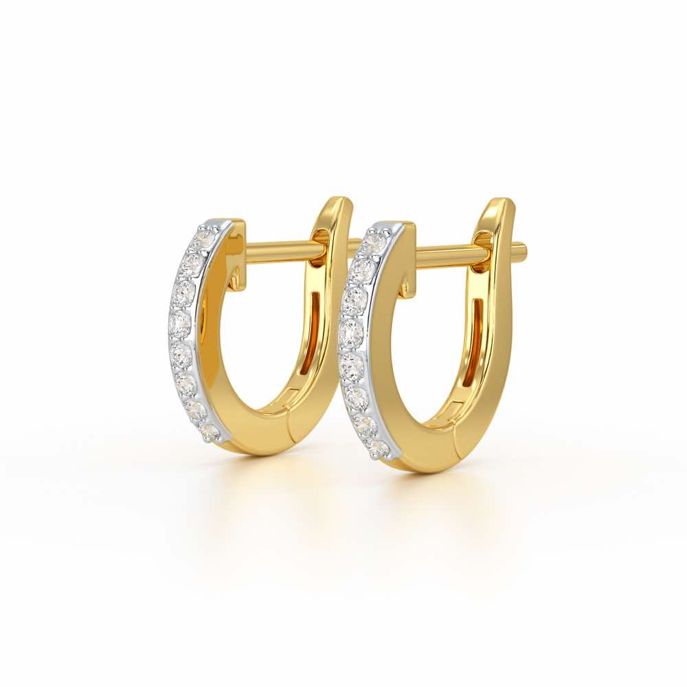 Celeste Silver Bali Earrings - Yellow Gold - Image 3