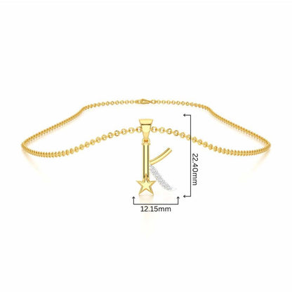 K-Glint Silver Pendant - Yellow Gold - Image 4