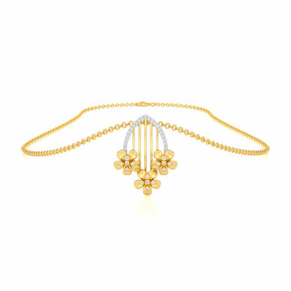 Zenith Strings Silver Pendant - Yellow Gold - Image 3