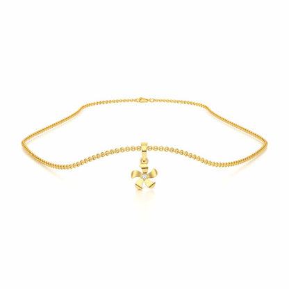 Blossom Bliss Silver Pendant - Yellow Gold - Image 3