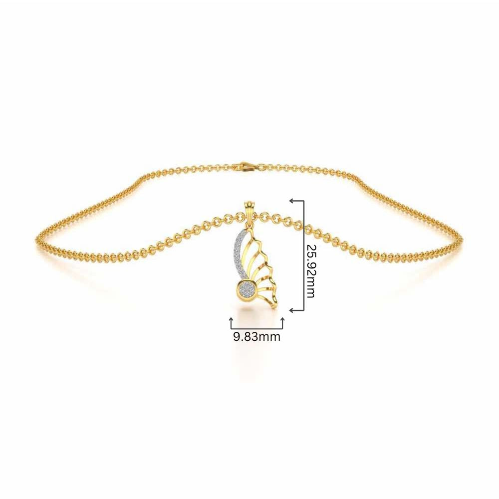 Pollux Silver Pendant - Yellow Gold - Image 4