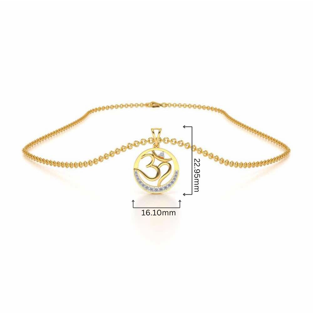 Eternal God Silver Pendant - Yellow Gold - Image 4