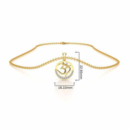 Eternal God Silver Pendant - Yellow Gold - Image 4