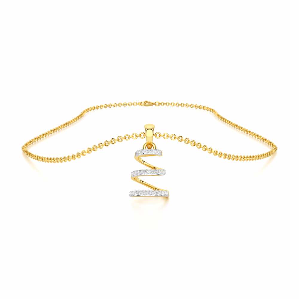 Twinkle Tranquility Silver Pendant - Yellow Gold - Image 3