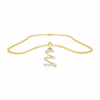 Twinkle Tranquility Silver Pendant - Yellow Gold - Image 3