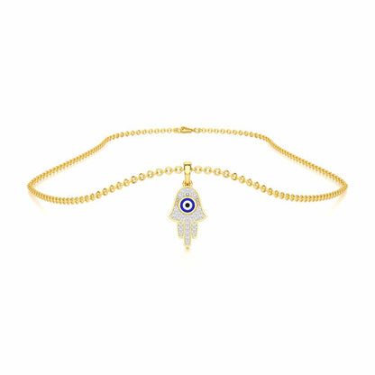 Protective Gaze Silver Pendant - Yellow Gold - Image 3