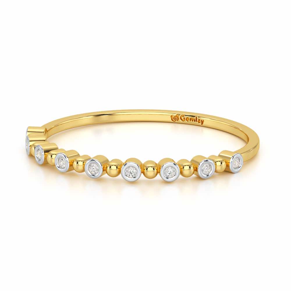Cute Sheen Silver Ring - Yellow Gold - Image 3
