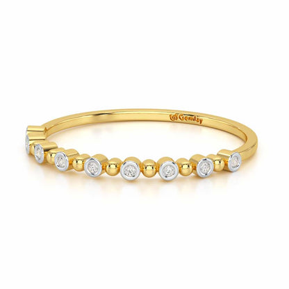Cute Sheen Silver Ring - Yellow Gold - Image 3