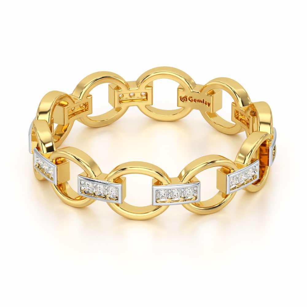 Bound Glow Silver Ring - Yellow Gold - Image 3
