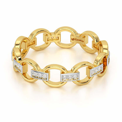 Bound Glow Silver Ring - Yellow Gold - Image 3